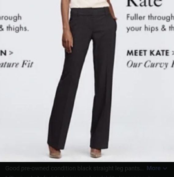 LOFT Charcoal Gray Kate Fit Trousers - Picture 1 of 5